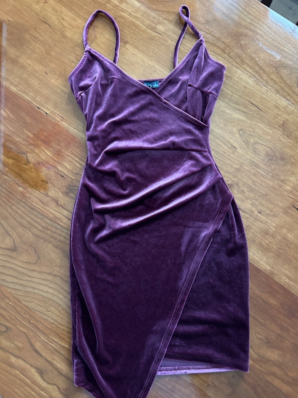 Windsor Burgundy Velvet Slip Mini Dress - Picture 3 of 3
